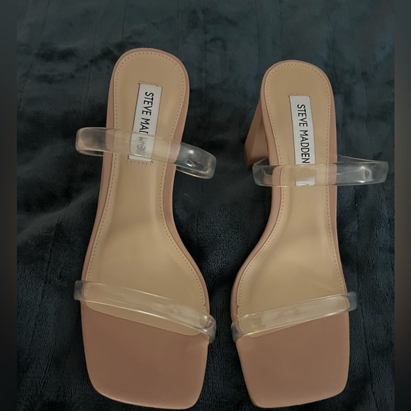 Steve Madden Shoes - Steve Madden Nude Heels with Clear Straps